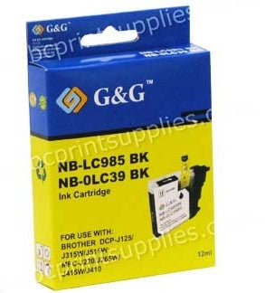 Brother LC39XB printer cartridge for DCPJ125, DCPJ315W, DCPJ515W, MFCJ220, MFCJ265W, MFCJ410, MFCJ415W printers from Brother