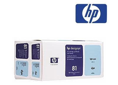HP C4994A (HP 81)  Genuine Light Cyan Dye Ink Cartridge Value Pack