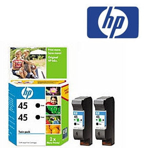 HP CC625AA  (HP45) Genuine Black Ink Cartridge Twin Pack