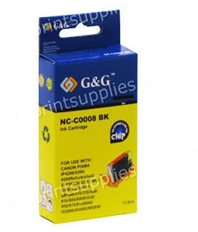 Canon iP4300  Photo Black Ink Compatible Cartridge with Chip (CLI8BK)