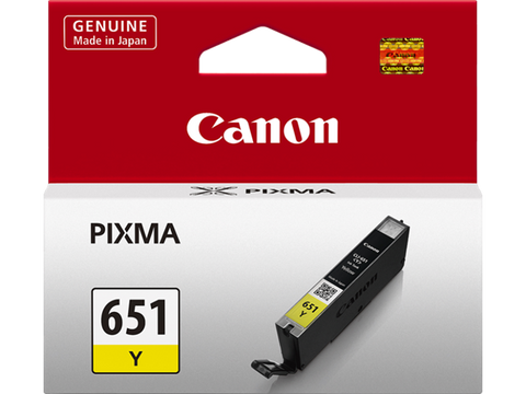 Canon CLI-651Y Genuine Yellow Ink Cartridge