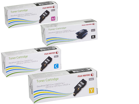 Xerox Docuprint CP225 BCMY Genuine Cartridge Bundle