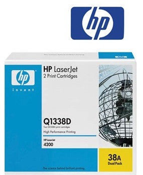 HP Q1338D (HP38AD) Genuine Dual Pack Black Toner Cartridge