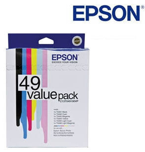 Epson T0491 Genuine B,C,M,Y,LC,& LM Value Pack Ink Cartridges