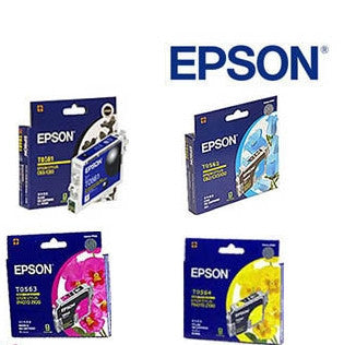Epson T0561 - 564 Genuine B,C,M,Y Bundle Ink Cartridges