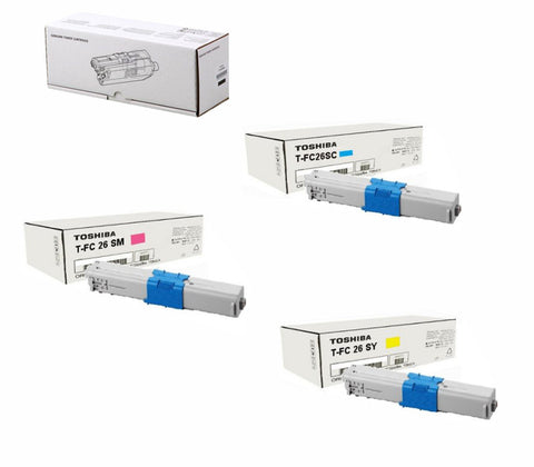 Toshiba TFC26BCMY BUNDLE Toner Cartridges