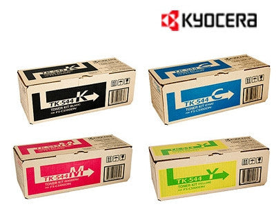 Kyocera TK-544K, TK-544C, TK-544M, TK-544Y pack of toner cartridges from Kyocera
