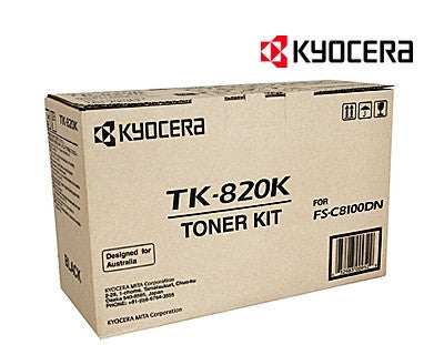 Kyocera TK-820K Genuine Black Toner Cartridge