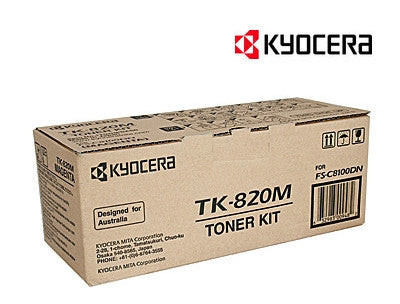 Kyocera TK-820M Genuine Magenta Toner Cartridge