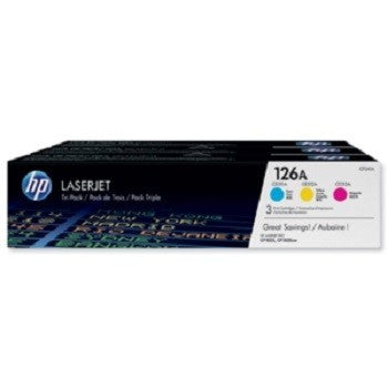 HP CF341A (HP #126A) Genuine CMY Toner Tri Pack 