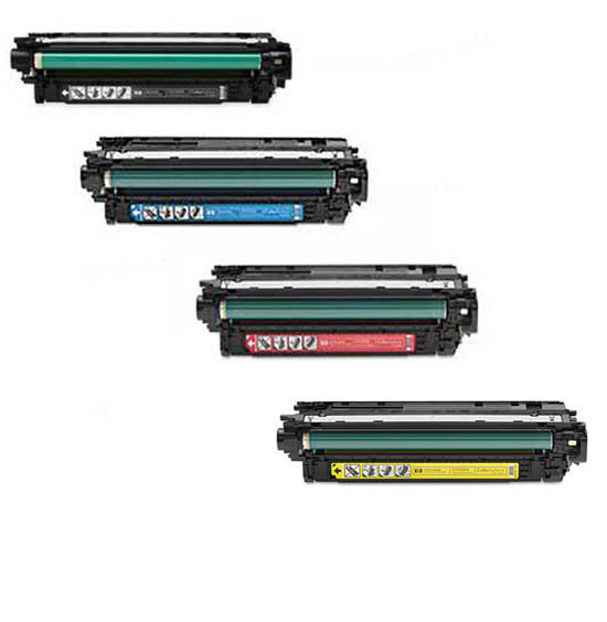 HP CM4540F BCMY Bundle Toner Cartridges Remanufactured