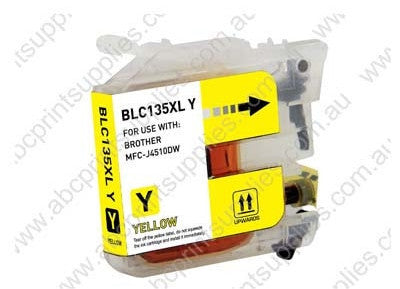 Brother LC135XLY yellow high yield inkjet cartridge compatible
