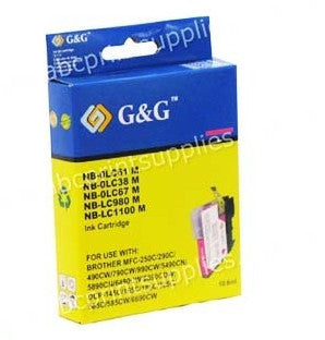 Brother LC67M compatible magenta ink cartridge
