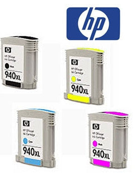 HP C4906-9AA (HP 940XL) Genuine  B,C,M,Y Value Pack High Yield (4) Ink Cartridges