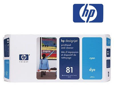 HP C4951A (HP 81)  Genuine Cyan Dye Printhead & Cleaner