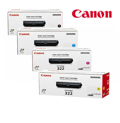 Canon Genuine Cart-322 BCMY BUNDLE Laser Cartridges