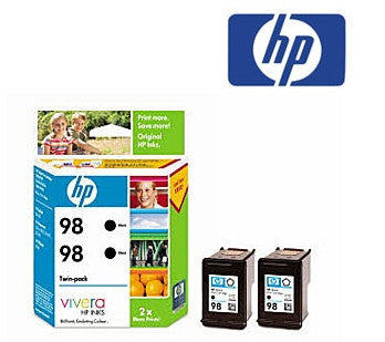 HP CC624AA (HP 98) Genuine Black Ink Cartridge Twin Pack