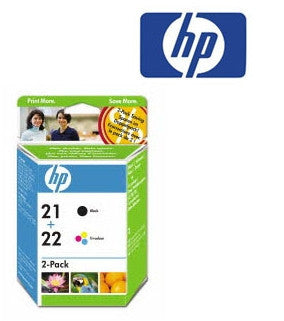 HP CC630AA HP 21/22 Genuine Black, Tricolour Ink Cartridges Combo Pack