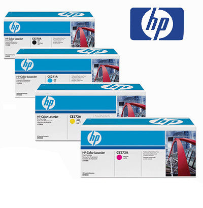 HP LaserJet CE270-3A Genuine B,C,M,Y Bundle Toner Cartridges