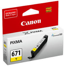 Canon CL671Y Genuine Yellow Ink Cartridge