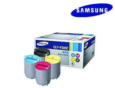 Samsung CLP-P300C Genuine Toner Set B,C,M,Y Bundle