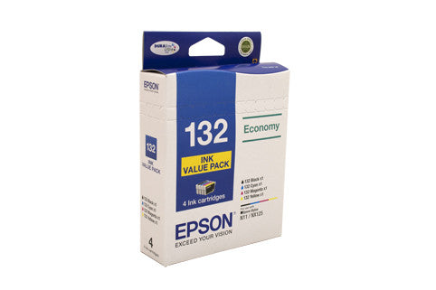 Epson 132 Ink Value Pack - B,C,M & Y ink x 1 each
