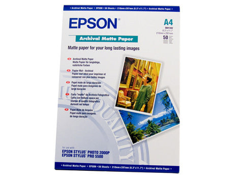 Epson Archival Matte Paper A4 50 Sheets 192gsm