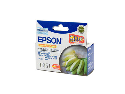 Epson T051 Black Ink Cartridge (Replaces SO20108 / SO20189) - 900 pages @ 3.5%