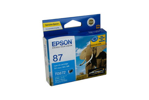 Epson T0872 Genuine Cyan Ink Cartridge - 915 pages