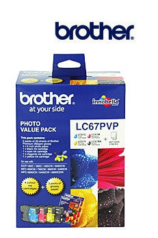 Brother LC67 genuine photo ink value pack