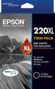 Epson 220 HY Black (C13T294194) twin pack Genuine Ink Cartridges