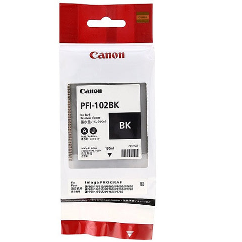 Canon PFI102BK Genuine Matte Black Ink Cartridge