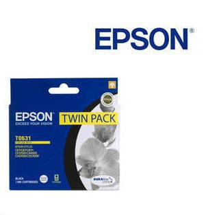 Epson C13T063194, T0631 twin pack genuine printer cartridge