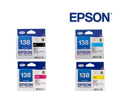 Epson Workforce 633 Genuine  High Capacity BCMY Bundle  Ink Cartridges