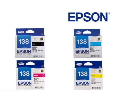 Epson Workforce 625 Genuine  High Capacity BCMY Bundle  Ink Cartridges