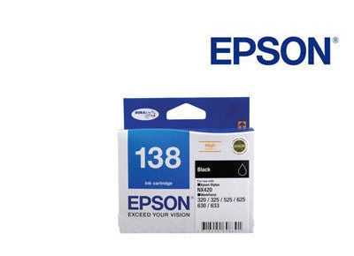Epson T1381 C13T138192,  genuine black ink cartridge