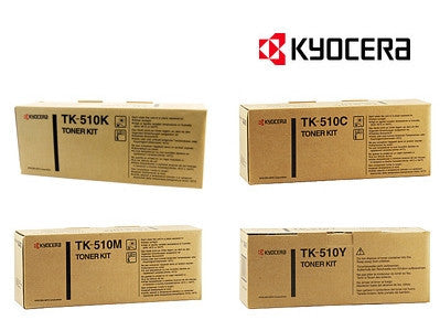 Kyocera TK-510 Genuine B,C,M,Y Bundle Laser Cartridges