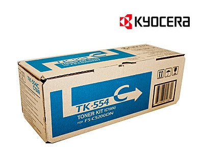 Kyocera TK-554C Genuine Cyan Toner Cartridge