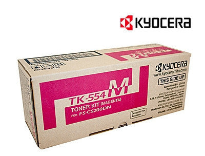 Kyocera TK-554M Genuine Magenta Toner Cartridge