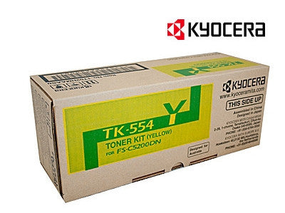 Kyocera TK-554Y genuine printer cartridge