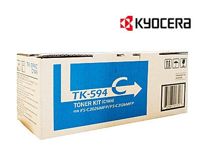 Kyocera TK-594C Genuine Cyan Laser Cartridge