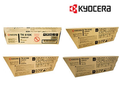 Kyocera TK-810 Genuine B,C,M,Y Bundle Toner Cartridges