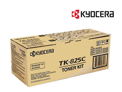Kyocera TK-825C Genuine Cyan Copier Toner Cartridge