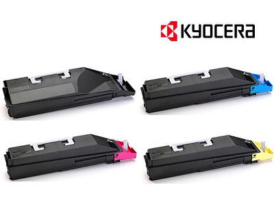 Kyocera TK-859 Genuine B,C,M,Y Bundle Toner Cartridges