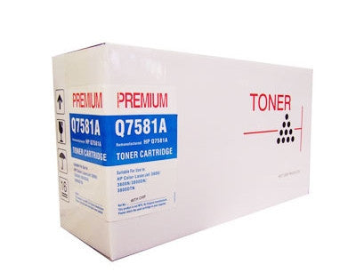 HP Q7581A Cyan Toner Cartridge Remanufactured (Recycled)